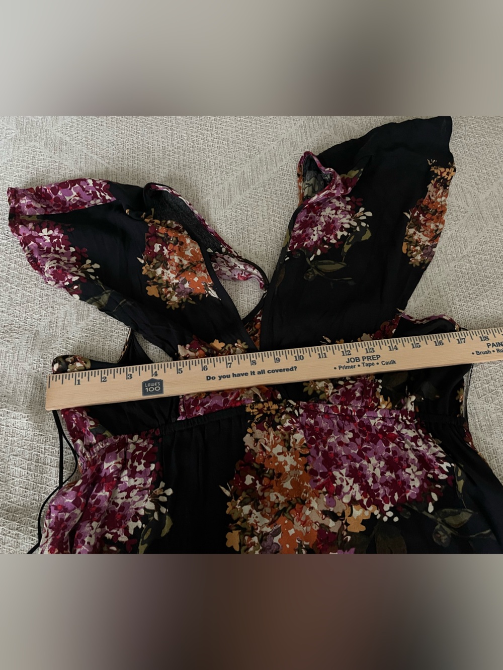 NWOT LOVESTITCH Vintage Look Black Floral Maxi Dress - Picture 7 of 7